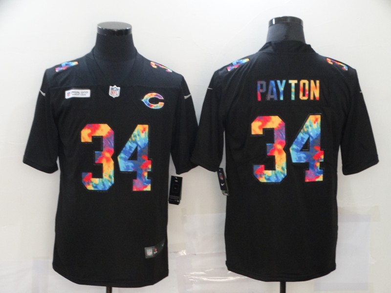 Men's Chicago Bears Walter Payton #34 Black Team Jersey